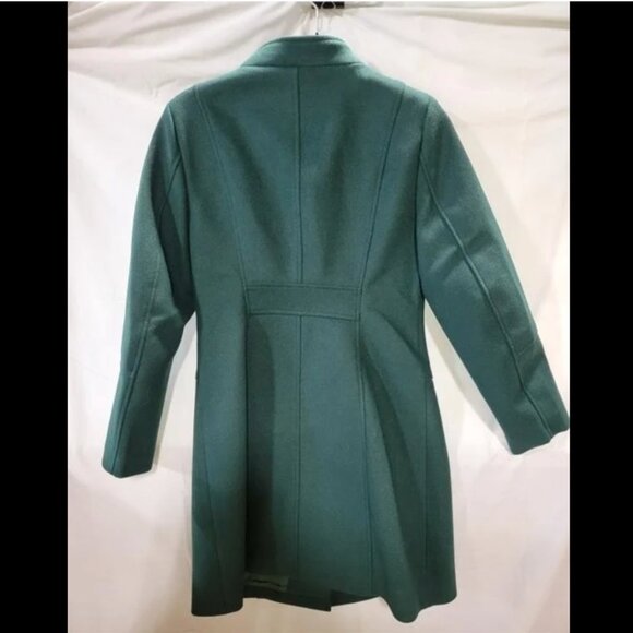 Bella Green Burberry Style Wool Coat sz SM NWT AMAZING - Picture 3 of 4